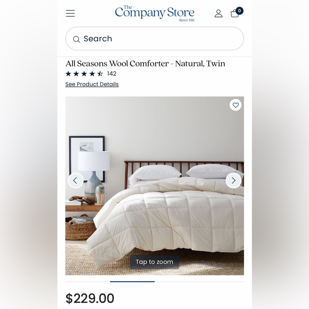 The Company Store Natural Wool Comforter - Twin